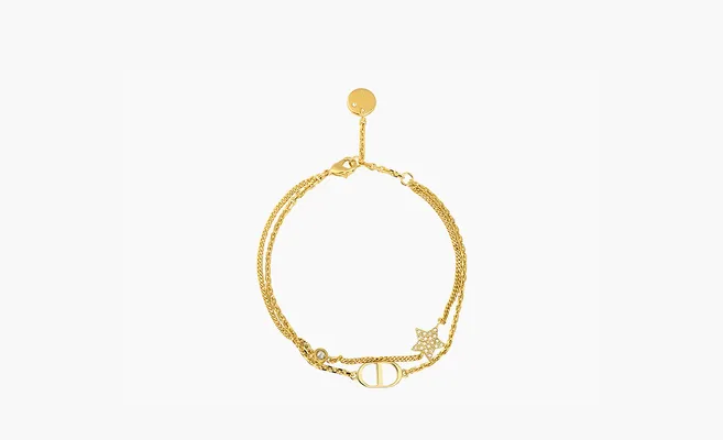  Dior Crystal Metal Bracelets WMNS «Gold» zolotoy