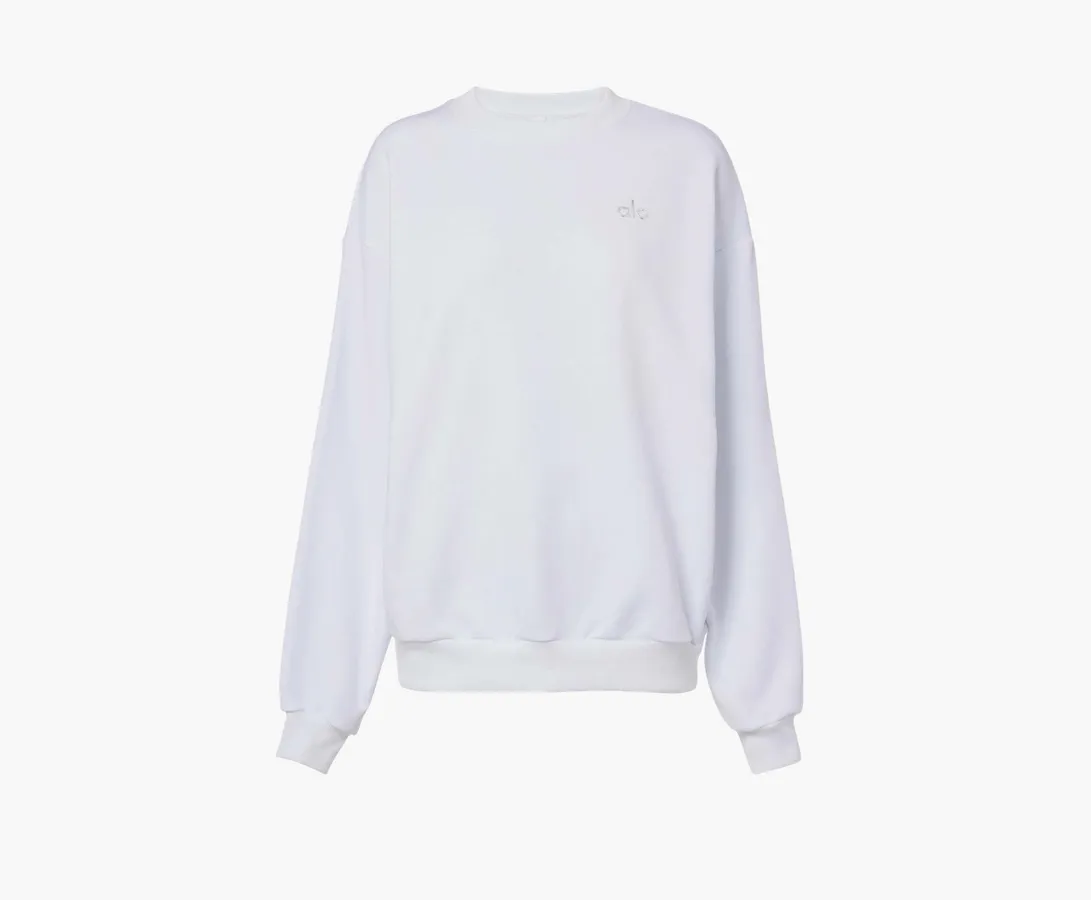 Alo Yoga Accolade Crew Neck Pullover «White»