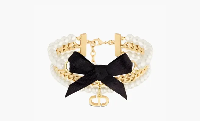  Dior Métal Bracelet Le Nœud de WMNS «Gold» zolotoy