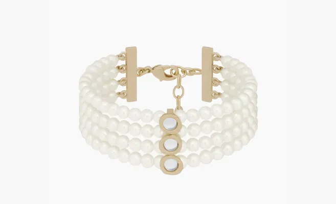  Dior Metal Bangles WMNS «White» belye