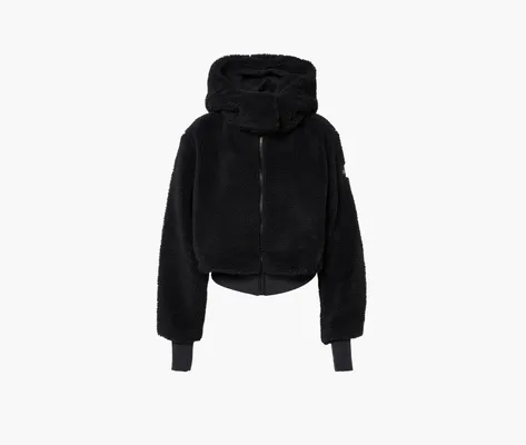 Одежда Alo Yoga Foxy Sherpa Hooded Jacket «Black» черный