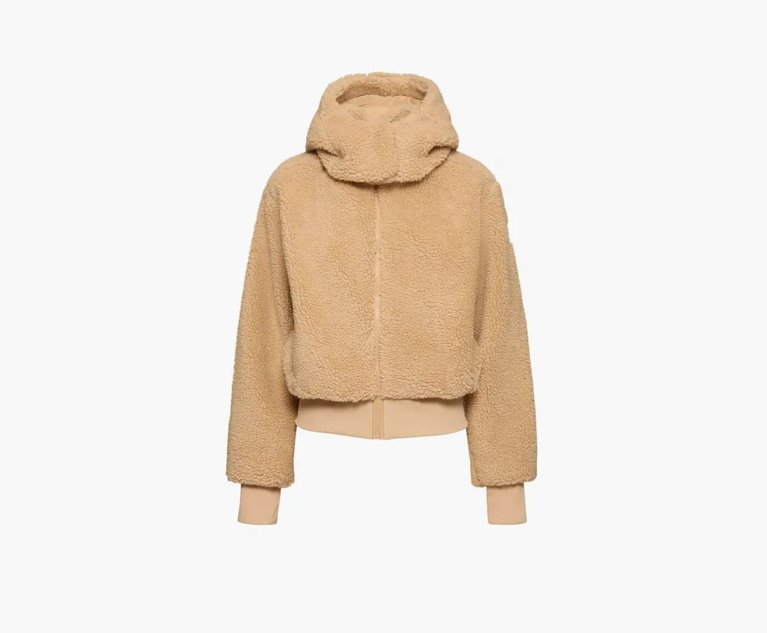 Alo Yoga Foxy Sherpa Hooded Jacket «Camel»