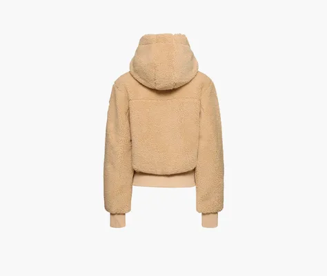 Одежда Alo Yoga Foxy Sherpa Hooded Jacket «Camel» бежевый