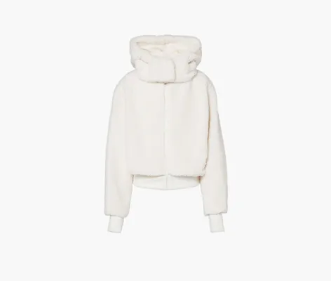 Одежда Alo Yoga Foxy Sherpa Hooded Jacket «Ivory» кремовый
