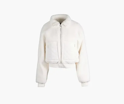 Одежда Alo Yoga Sherpa Edge Bomber «Ivory» кремовый