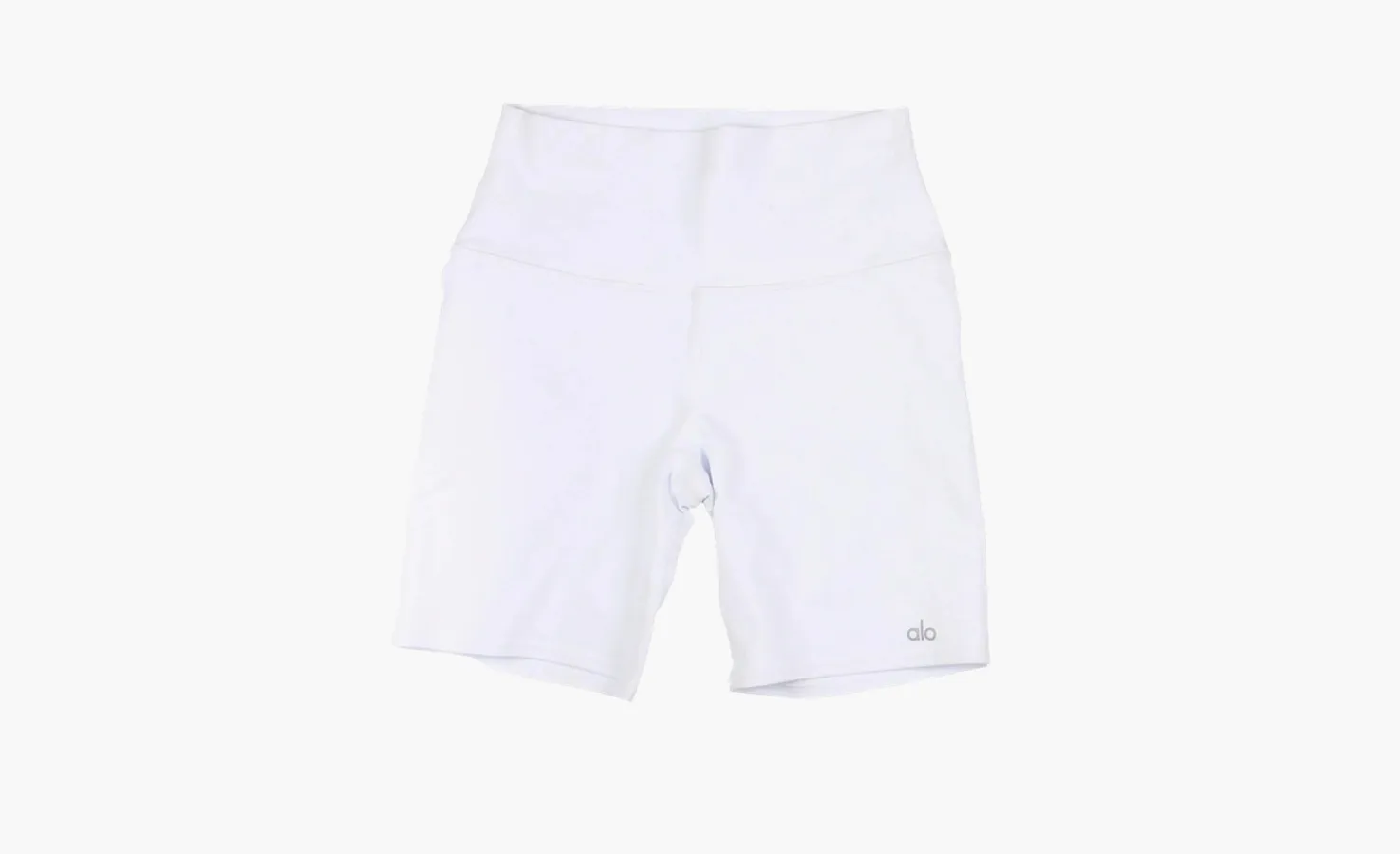 Alo Yoga 5 Airbrush High-Waist Biker Short «White»