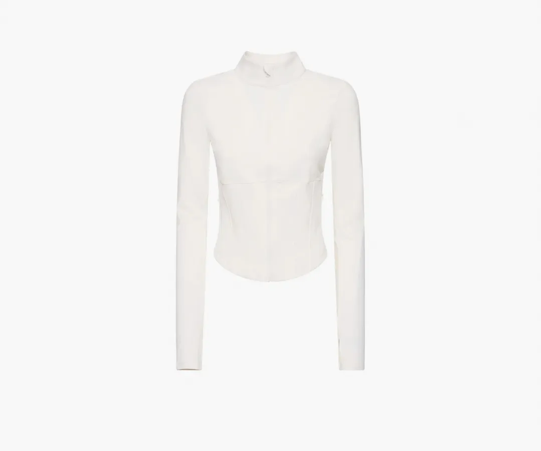 Alo Yoga Airbrush Corset Full Zip Jacket «Ivory»