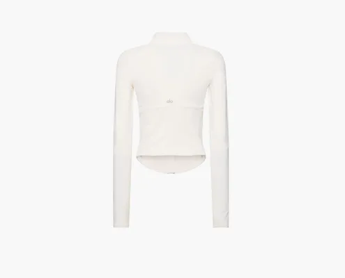 Одежда Alo Yoga Airbrush Corset Full Zip Jacket «Ivory» кремовый