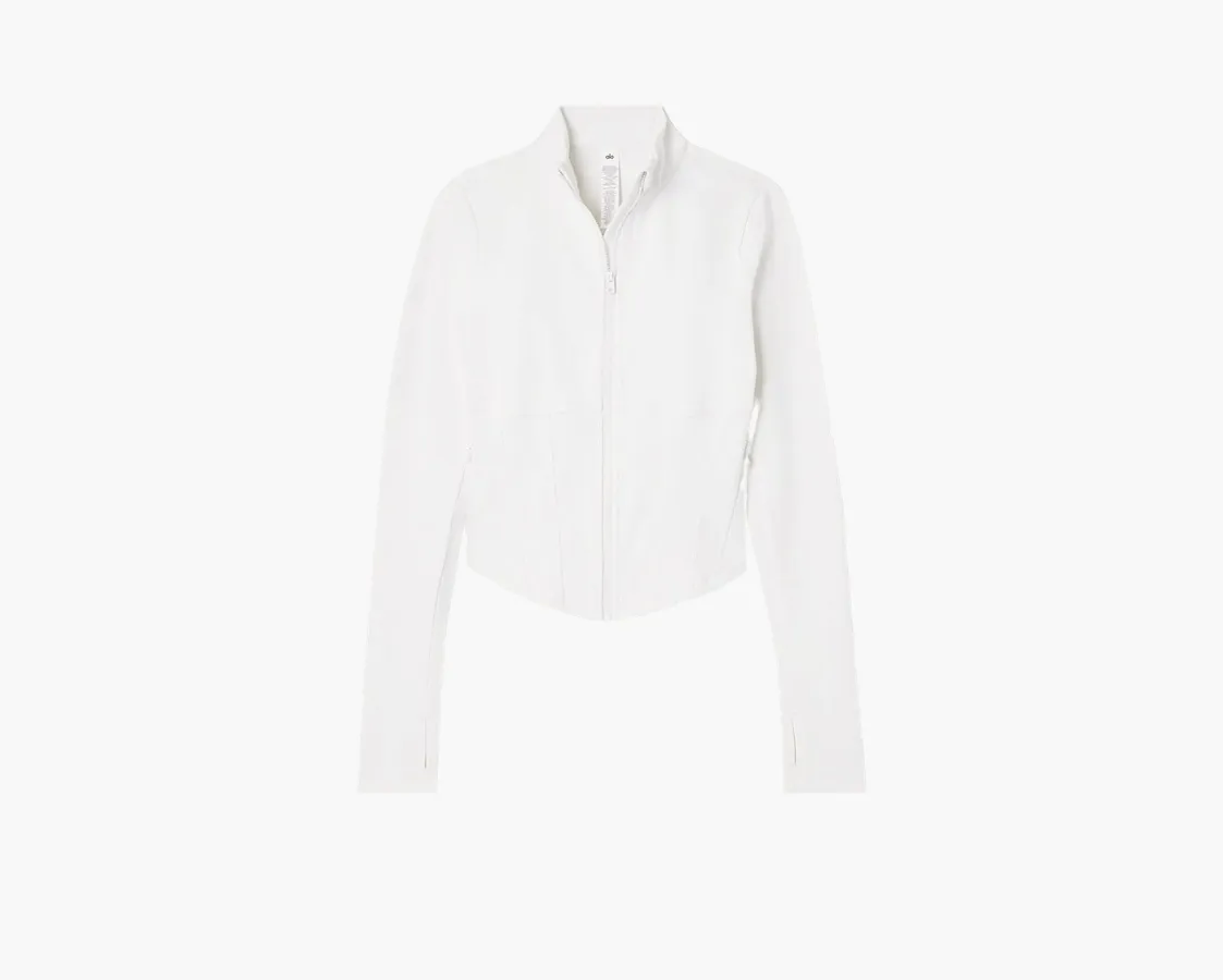 Alo Yoga Airbrush Corset Full Zip Jacket «White»