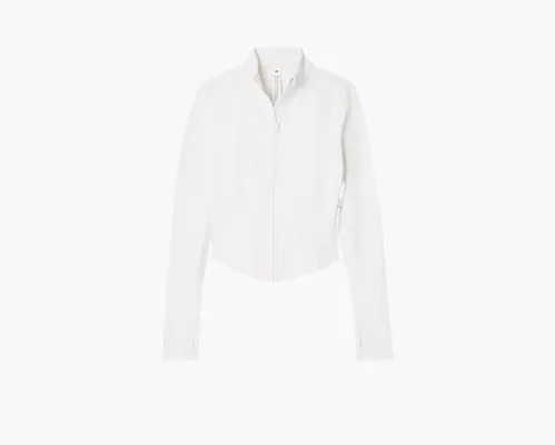 Alo Yoga Airbrush Corset Full Zip Jacket «White» belye