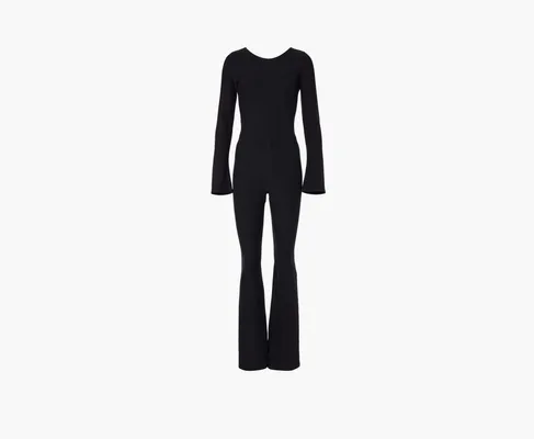 Одежда Alo Yoga Alosoft Melody Full Length Bootcut Onesie «Black» черный