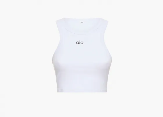 Одежда Alo Yoga Aspire Tank «White/Black» белый