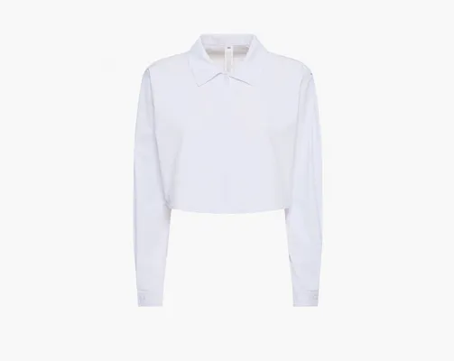 Одежда Alo Yoga Cropped Take Me Out Button Up «White» belye