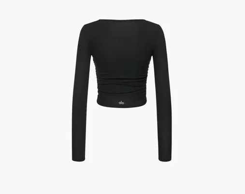 Одежда Alo Yoga Gather Long Sleeve «Black» черный