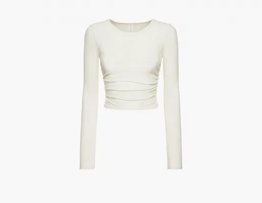 Одежда Alo Yoga Gather Long Sleeve «Ivory» кремовый