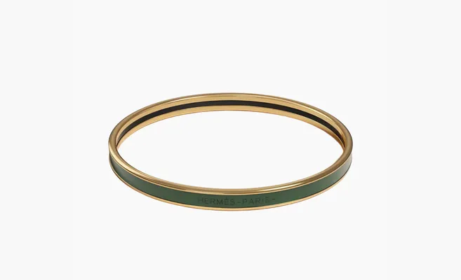  Hermès enamel bracelet «Green» zelyenye