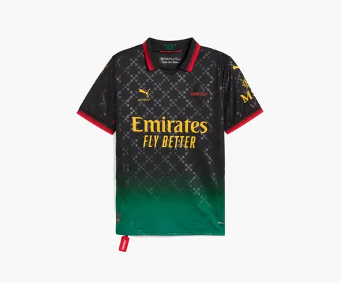 Одежда OFF-WHITE x Puma AC Milan Replica Jersey «Black» chyernye