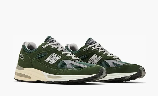  New Balance 991v2 Made in England «Kombu» zelyenye
