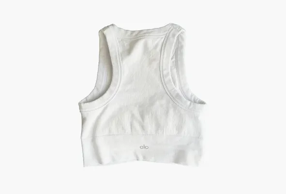 Одежда Alo Yoga Seamless Delight High Neck Bra «White» белый