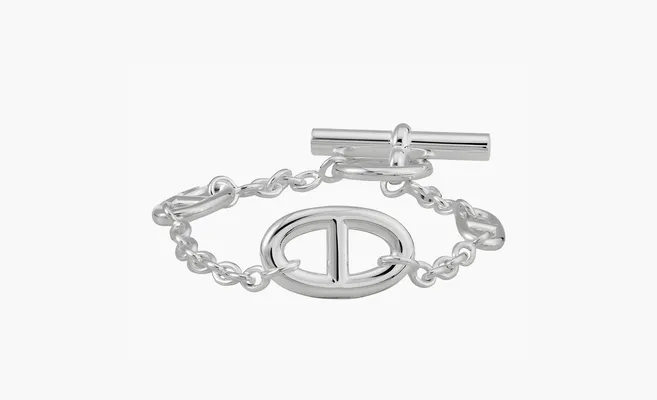  HERMES 925 Sterling Silver Bracelets «Silver» serebryanyy