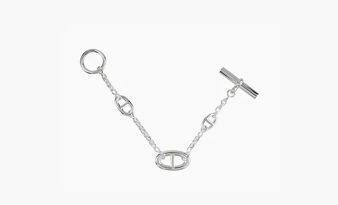  HERMES 925 Sterling Silver Bracelets «Silver» serebryanyy