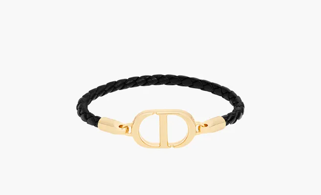  Dior leather bracelet WMNS «Black» chyernye