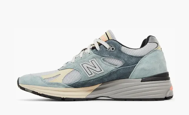  New Balance 991v2 Made in England «Silver Blue Turbulence» sinie