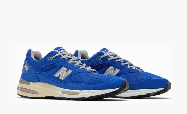  New Balance 991v2 Made in England «Dazzling Blue» sinie