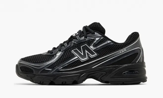 New Balance 740v2 «Black Silver Metallic» chyernye
