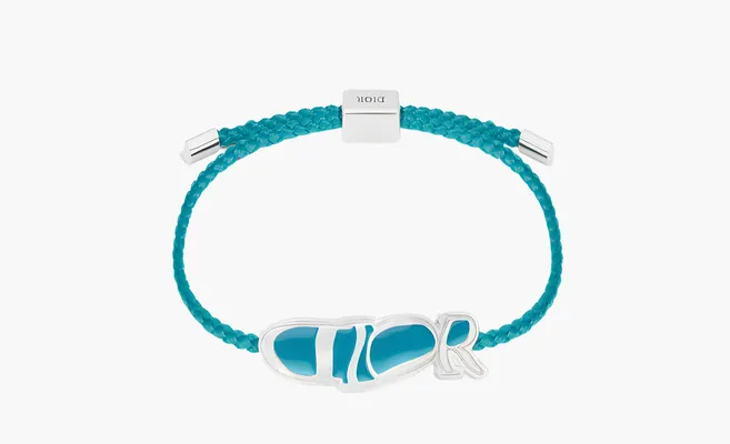  DIOR Brass Polyester Resin Bracelets Men's «Blue» sinie