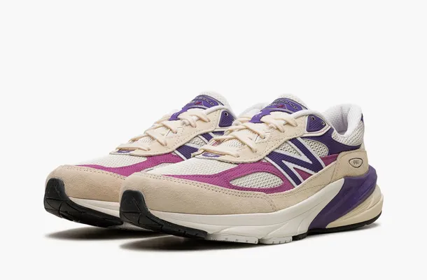 Кроссовки New Balance 990v6 x Teddy Santis Made in USA «Macadamia Nut Magenta» kremovye
