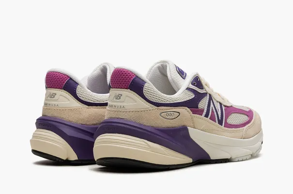 Кроссовки New Balance 990v6 x Teddy Santis Made in USA «Macadamia Nut Magenta» kremovye