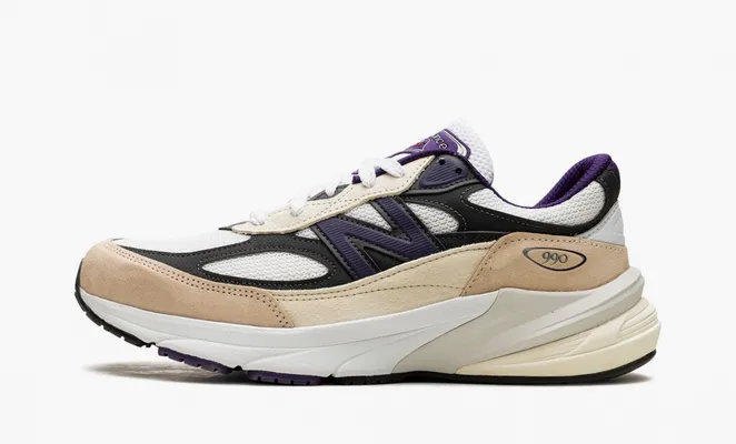 Кроссовки New Balance 990v6 x Teddy Santis Made in USA «White Black Plum» belye