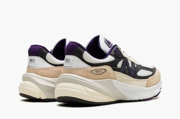 Кроссовки New Balance 990v6 x Teddy Santis Made in USA «White Black Plum» belye