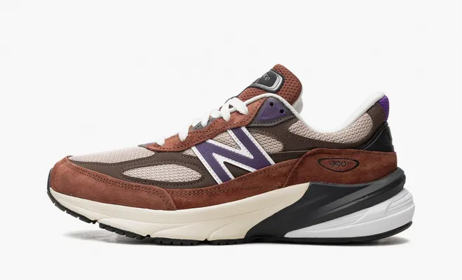 Кроссовки New Balance 990v6 Made in USA «Rich Oak Cosmic Grape» korichnevye