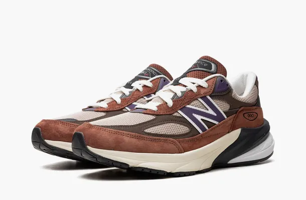 Кроссовки New Balance 990v6 Made in USA «Rich Oak Cosmic Grape» korichnevye