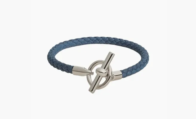  Hermès Glenan H Jean bracelet «Blue» sinie