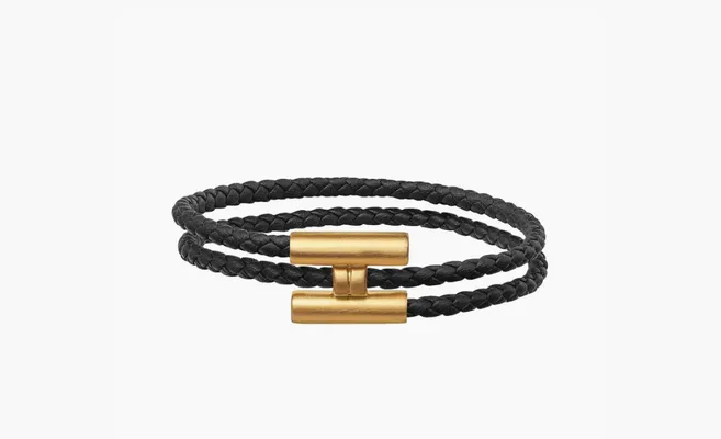  Hermès Tournis Tresse bracelet Norway « Black» chyernye