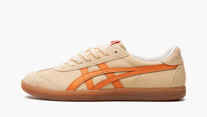  Asics Onitsuka Tiger Tokuten «Cream Orange Gum» kremovye