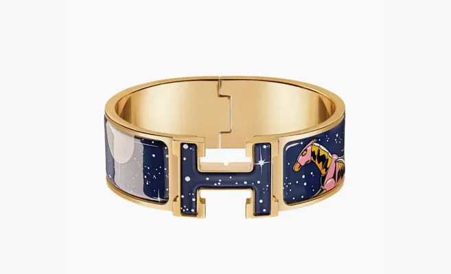  Hermès Clic Clac H Space Derby bracelet «Indigo» sinie