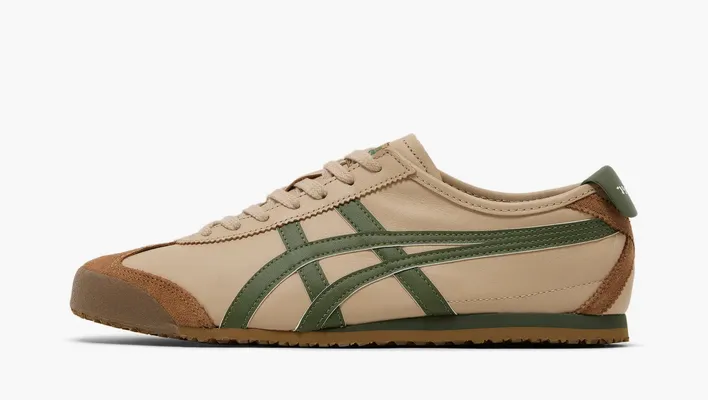  Asics Onitsuka Tiger Mexico 66 «Beige Grass Green» bezhevye