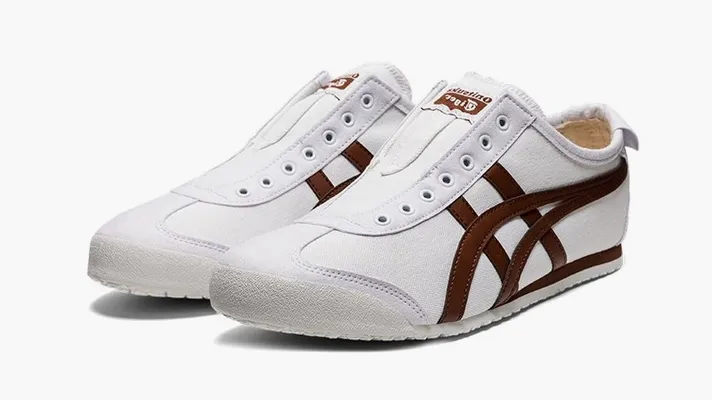  Asics Onitsuka Tiger Mexico 66 Slip-On «White Reddish Brown» belye
