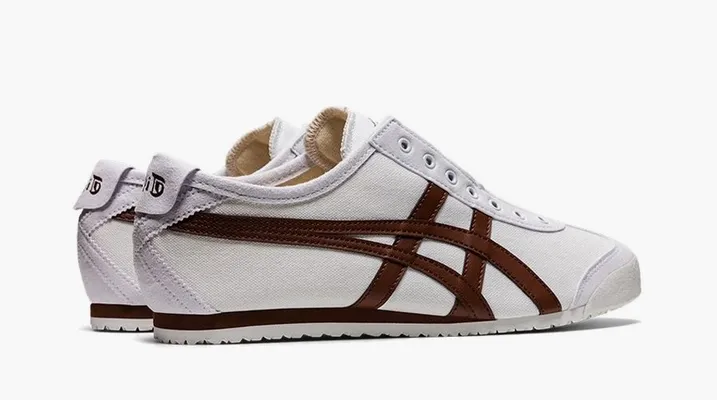  Asics Onitsuka Tiger Mexico 66 Slip-On «White Reddish Brown» belye