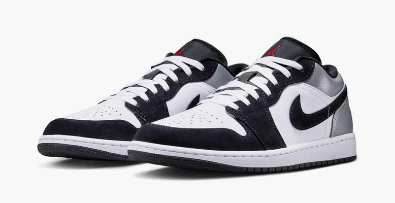 Кроссовки Air Jordan 1 Low SE «White Black Matte Silver» belye