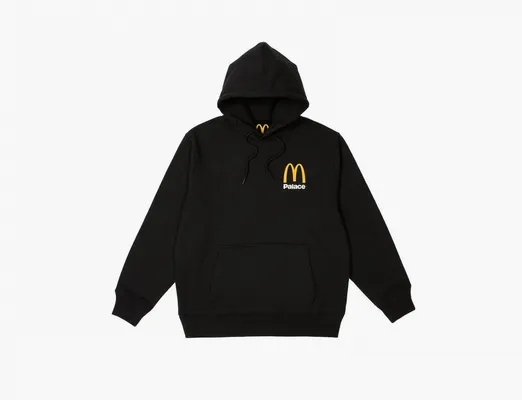 Одежда Palace x McDonald's Logo Hoodie «Black» chyernye