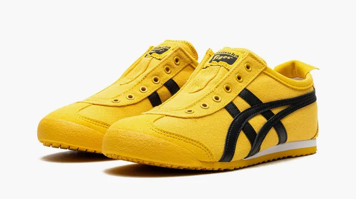  Asics Onitsuka Tiger Mexico 66 Slip-On «Yellow Black» zhyeltye