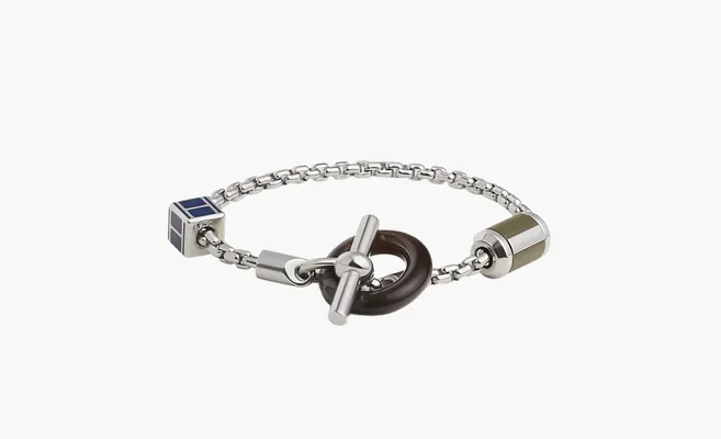  Hermès 925 Sterling Silver Bracelets «Dark Blue» serebryanyy