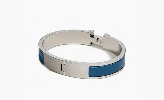  Hermès Bracelets and Cufflinks for Men «Silver/Blue» sinie