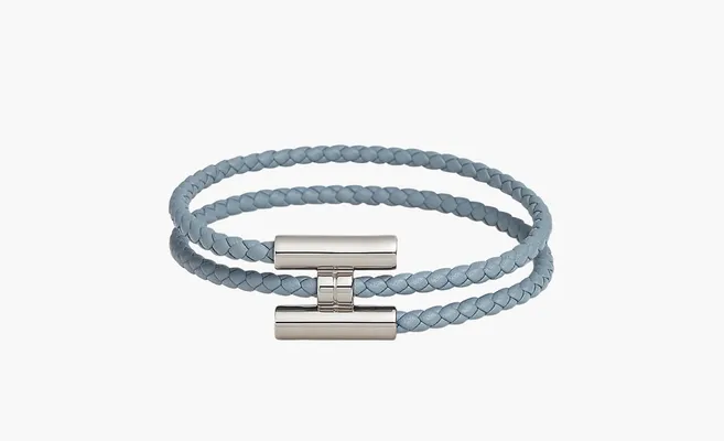  Hermès Tournis Tresse bracelet «Blue» golubye