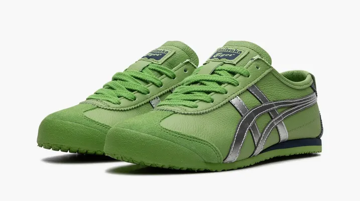  Asics Onitsuka Tiger Mexico 66 «Green Silver» zelyenye